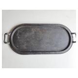 Vtg Oval Cadt Iron Griddle 23"x 10ï¿½"