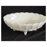 Indiana Glass Footed Milkglass Fruit Bowl 12ï¿½"x