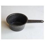 Black Speckled Enamelware Pot