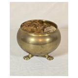 Brass 3-Legged Planter 4" tall