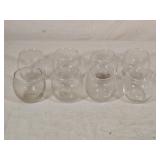 8 Clear Glass Candleholders 2ï¿½" tall