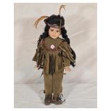 Vtg Native American 14" Porcelain Doll