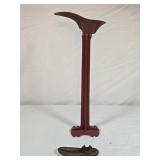 Cast Iron Cobbler Shoe Stand 23" tall