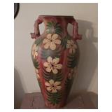 Vintage Mexican Terrecotta Floor Vase 28" tall