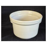 White Stoneware Crock 9"W 6ï¿½"T