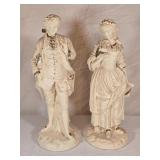 Ceramic Victorian Figures 21" tall