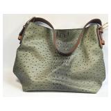 (C) Jen & Co  Olive Faux-Ostrich and Crocodile