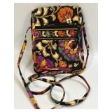 (C) Vera Bradley Black Floral Purple Green