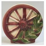 (A) Vintage Unsigned McCoy Dusty Rose Wagon Wheel