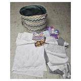 Canvas Basket, Weighted Blanket, Curtains & more