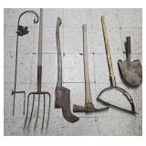 Pitch Fork, Brush Axe, Shepard Hook