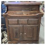Vintage Wooden Dry Sink Cabinet 30½"L 16"W 36"H