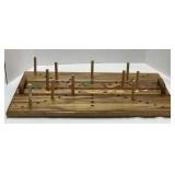 (F) Heavy Wooden Casserole Dish Carrier with