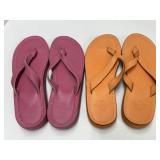 (F) 2 Pair Eddie Bauer Flip Flop Style Size 8-8.5