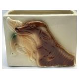(B) Vintage Planter Mid Century With Dog And Duck