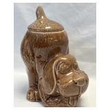 (B) Vintage McCoy Brown Hound Dog Cookie Jar 0272