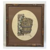 (F) Framed Handmade Cross Stitch "Forgotten