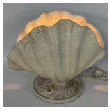 (C) Vintage Hollywood Regency Clam Seashell Table