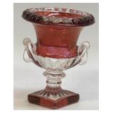 (C) Miniature Cranberry Glass Vase Toothpick