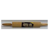 (C) Vintage Ekco Wood Rolling Pin With Wooden