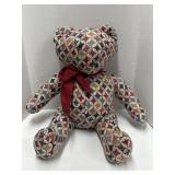 (F) Vintage Handmade Patchwork Teddy Bear in