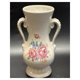 (A) Royal Copley Double Handled Vase 6.25" Tall