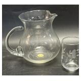 (A) Princess House Heritage Crystal Glass Pitcher