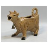 (C) Vintage Ceramic Cow Creamer with Bell