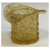 (C) Vintage Fenton Art Glass Amber Crystal Top