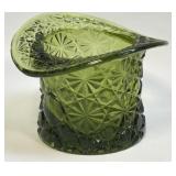 (C) Vintage Fenton Art Glass Avocado Green