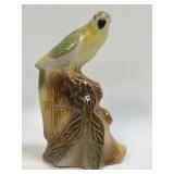 (C) Vintage Parrot Yellow White Green Glazed