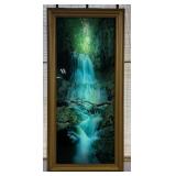 (F) Vintage Motion Light Up Waterfall Picture