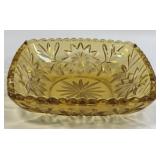 (C) Hazel Atlas Glass PRESCUT Harvest Gold Amber