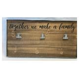 (B) Wooden and Metal "Together We Make A Family"