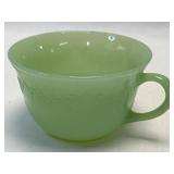 (B) Jadite Green Anchor Hocking Teacup Jane Ray