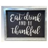 (B) Wall Decor Farmhouse "Eat Drink And Be