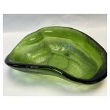 (B) Vintage Blenko Green Depression Glass