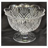 (E) Shannon Crystal Footed Crystal Bowl 9¾"W 7½"T