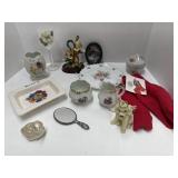 (F) Assorted Items Including Trinket Box etc as
