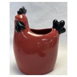 (B) Ceramic Chicken Container 8.5" Tall