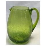 (B) Vintage GREEN Mid Century Modern Crackle