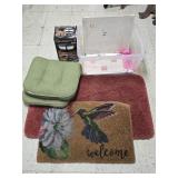 Rugs, Seat Cushions,  Post Light & more