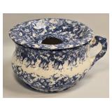 (E) Clinch Mountain Pottery Hand Painted Chamber