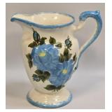 (B) Cash Family Pottery Hand Painted Pitcher 8"