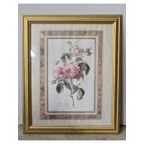 (FL) Framed Rose & Butterfly Print 18¾"x 22¾"
