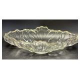 (A) Jeannette Glass, Cameo Gondola Bowl Gold Trim