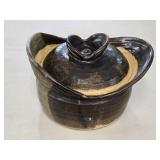 (E) Hand Thrown Pottery Casserole Dish w/