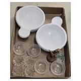 (M) 2-Corning 150-B Bowls, Glass Condiment Bowls