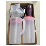 (M) Pitcher, Container Lids & Hair Dryer