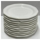 (C) 10 pc Pfaltzgraff Heritage White 6" Saucers
